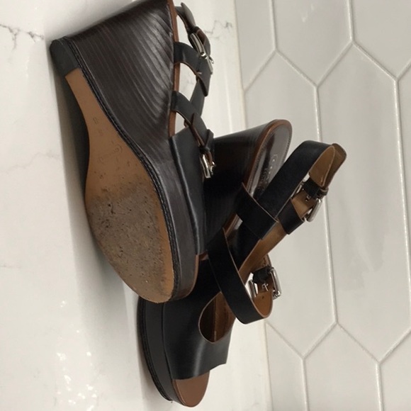 Women shoes black/brown size 8 coach wedges - Picture 7 of 13